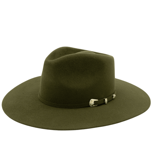 Gypsy Fedora Hat Olive Green