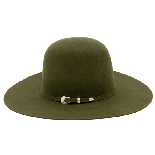Open Crown Hat Olive Green